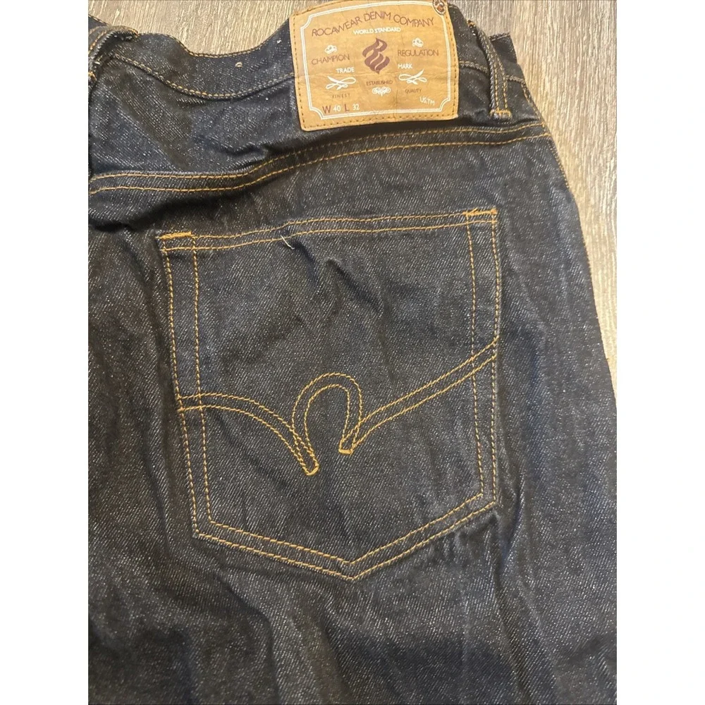Rockwear Denim Men's 40x32 Black Jeans 100% Cotton Selvedge